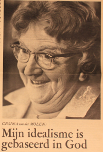 Gesina: "My idealism in based in God." (De Spiegel, 29 April 1967. VU Archive)